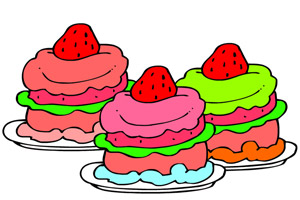 草莓冰激凌填色