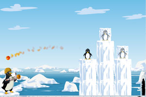 火球解救冰冻企鹅