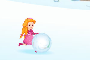 公主推雪球哄宠物