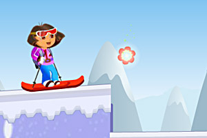朵拉练习滑雪