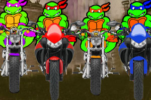 忍者神龟摩托车比赛