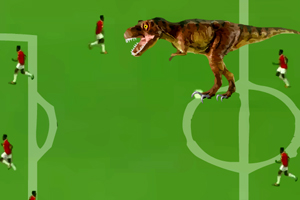 恐龙踢足球