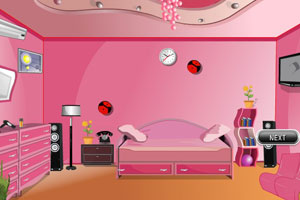 装饰粉红色的房间