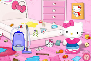 凯蒂猫打扫房间