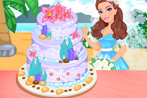 芭比海洋婚礼蛋糕