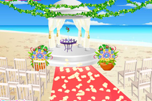 布置海滩婚礼