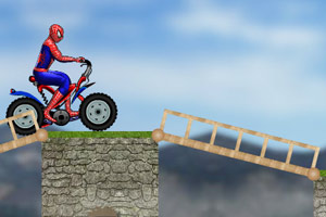 蜘蛛侠骑自行车