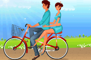 浪漫单车情侣