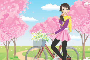 春天里的单车女孩