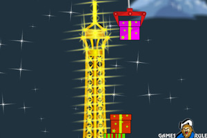 圣诞节建礼物塔
