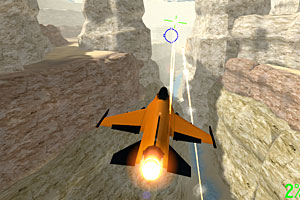 橙色喷气战斗机