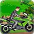 骑摩托车穿越森林
