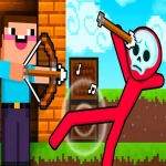 Noob Archer vs Stickman Zombie: Zombie Shooter